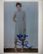 Hillary Swank, American actress. A signed 10x8 inch photo. She came to international recognition for