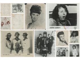 Music/Bands/Singer/Actress/Comedian Actor 10 x Collection of black and white photos 10x8 Inch