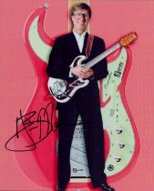 Hank Marvin signed colour photo 10x8 Inch. Is an English multi-instrumentalist, vocalist, and