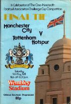 Football Manchester City and Tottenham Hotspur 9th May 1981 FA Cup Final Wembley Stadium vintage