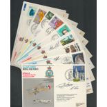 RAF collection 10, signed flown FDC RAF personnel and veterans interesting commemorative covers such