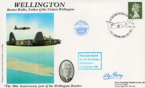 WWII LAC Alyn Elvey Wellingtons 40 Squadron 1941 signed Wellington Barnes Wallis, Father of the
