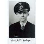 WWII Korvettenkapitan Reinhard Hardegen signed 6x4 inch black and white photo. Kreigsmarine Uboat