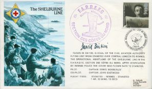 WWII David Birkin signed The Shelbourne Line (RAFES SC37) flown FDC double PM Remembrance Bay Lest