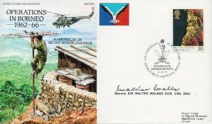 General Sir Walter Walker KCB, CBE, DSO signed Operations in Borneo 1962-66 Army Communications 16