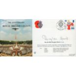 The Rt Hon Douglas Hurd CH CBE signed 75th Anniversary of the Royal British Legion flown FDC (JS(