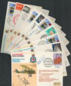 RAF collection 10, signed flown FDC RAF personnel and veterans interesting commemorative covers such