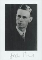 WWII Kapitanleutnant Gustav Poel signed 6x4 inch black and white photo. Kreigsmarine Uboat