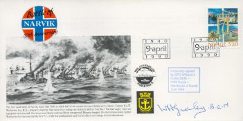 WWII CPO William H Gidley BEM HMS Hardy First Battle of Narvik 1940 veteran signed 50th