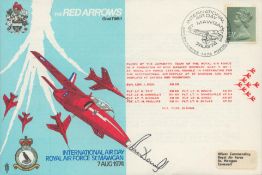 Red Arrows pilot Flt Lt B Donnelly Red 3, signed 1974 team RAF St Mawgan scarce flown RAF WW2 Air