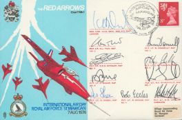 Red Arrows pilot 1974 team signed RAF St Mawgan scarce flown RAF WW2 Air Display cover. Good