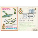 RAF Westhampnett Flown Signed Douglas Bader, Johnnie Johnson Battle of Britain Pilots. 27 Aug 73