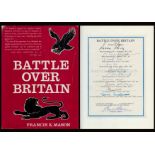 Rare WW2 BOB multiple signed vintage book Battle Over Britain By F. Mason. Limited edition bookplate