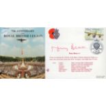 Tony Benn MP signed 75th Anniversary of the Royal British Legion flown FDC (JS(CC)14) PM 75th