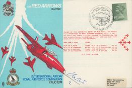 Red Arrows pilot Flt Lt K Tait Red 2, signed 1974 team RAF St Mawgan scarce flown RAF WW2 Air