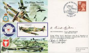 WWII Air Vice Marshall Harold Bird Wilson CBE, DSO, DFC, AFC and Sgt Charles Palliser signed