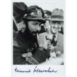 WWII Oberleutnant Heinrich Shroeteler signed 6x4 inch black and white photo. Good Condition. All