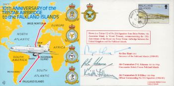 10th Anniversary of the Tristar Airbridge to the Falkland Islands multi signed Flown FDC includes