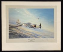 Sea Fury - M. I. G. Encounter by Robert Taylor Colour Print signed by the Artist plus Lt Hoagy