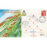 Red Arrows full team signed 1989, 25th ann Biggin Hill flown RAF WW2 Air Display cover. Autographs a