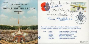VC Winners multi signed 75th Anniversary of the Royal British Legion flown FDC (JS(CC)14) PM 75th