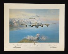 The Sinking of The Tirpitz by Frank Wotton Limited Edition Colour Print signed by the Artist plus 10