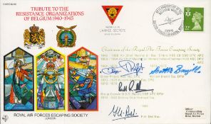 WWII Tribute to the Resistance Organizations of Belgium 1940-45 (RAFES SC40) multi signed FDC