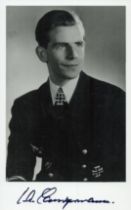 WWII Kapitanleutnant Carl August Landfermann signed 6x4 inch black and white photo. Kreigsmarine