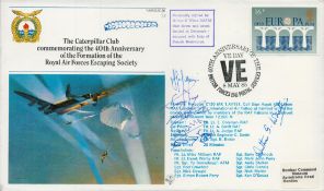 WWII Arthur G White signed The Caterpillar Club commemorating the 40th Anniversary of the