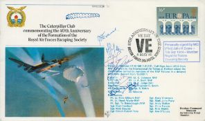 WWII W/O (Pilot) John H Evans 158 Sqn 1944 Member RAF Escaping Society signed The Caterpillar Club