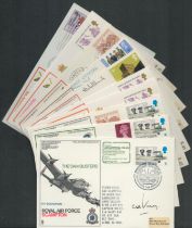 RAF collection 10, signed flown FDC includes interesting commemorative covers such as RAF Manston,