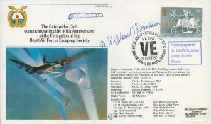WWII Sqn Ldr M W Donaldson Escaper and Colditz Prisoner signed The Caterpillar Club commemorating
