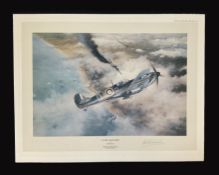 Victory over Dunkirk Colour Print signed by the Artist plus Bob Stanford-Tuck approx size 18 x 23