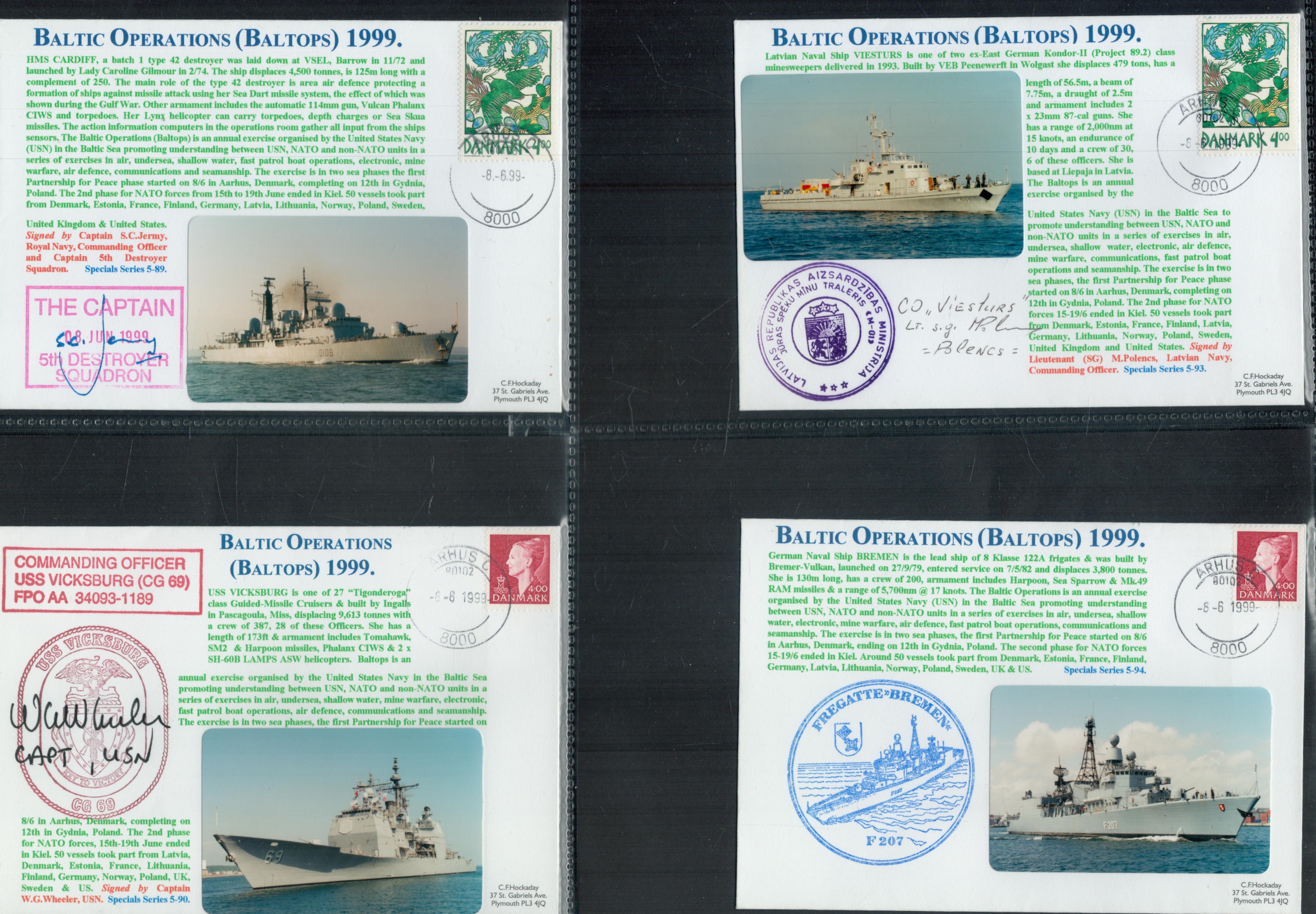 Collection of 100 Different Royal Navy Covers Chris Hockaday & a few RN Marriott, With Blue Cover - Image 3 of 4