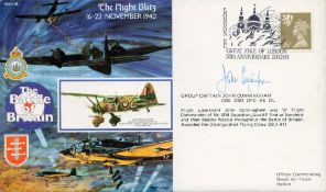 WWII Group Captain John Cunningham CBE, DSO, DFC, AE, DL signed Battle of Britain The Night Blitz