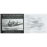 Nicolas Trudgian Signed Book - Nicolas Trudgian Aviation Sketchbook 2008 Hardback Book with 112