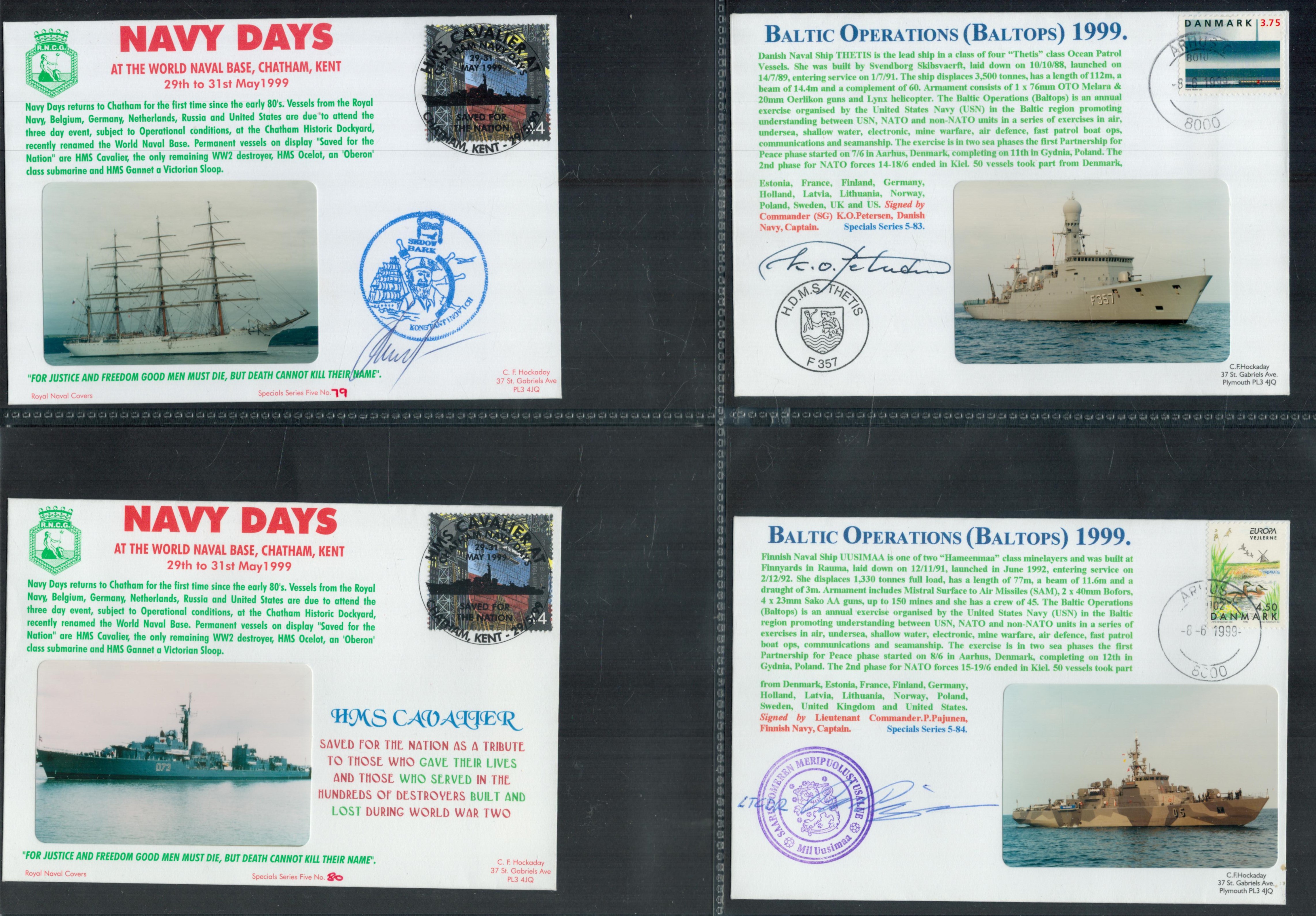 Collection of 100 Different Royal Navy Covers Chris Hockaday & a few RN Marriott, With Blue Cover - Image 2 of 4