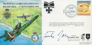 General Gunther Rall Oak Leaves with Swords to the Knights Cross of the Iron Cross signed FDC (JS(