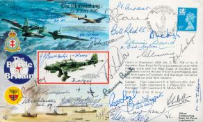 WWII multi signed Battle of Britain The Skirmishing 22-31 July 1940 FDC (RAFA 3) 22 fantastic RAF