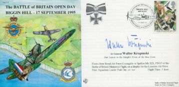 Lt General Walter Krupinski Oak Leaves to the Knights Cross of the Iron Cross signed FDC (JS(CC)9)