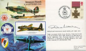 WWII Group Captain M. B. D. Duke Woolley DSO, DFC signed Battle of Britain Invasion Month 8-14