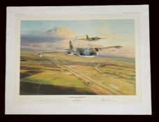 Canberras over Cambridgeshire by Robert Taylor Limited Edition Colour Print signed by the Artist