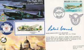 WWII Wing Commander Roland Beaumont CBE, DSO, DFC, DL, FRAes signed Battle OF Britain The Night