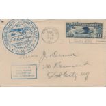 Scarce 1927 Charles Lindbergh Day cover flown on Escort plane Springfield CDS rare 15/8/1927