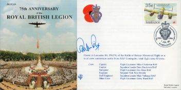 Lord Brian Rix signed 75th Anniversary of the Royal British Legion flown FDC (JS(CC)14) PM 75th