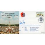 Lord Brian Rix signed 75th Anniversary of the Royal British Legion flown FDC (JS(CC)14) PM 75th