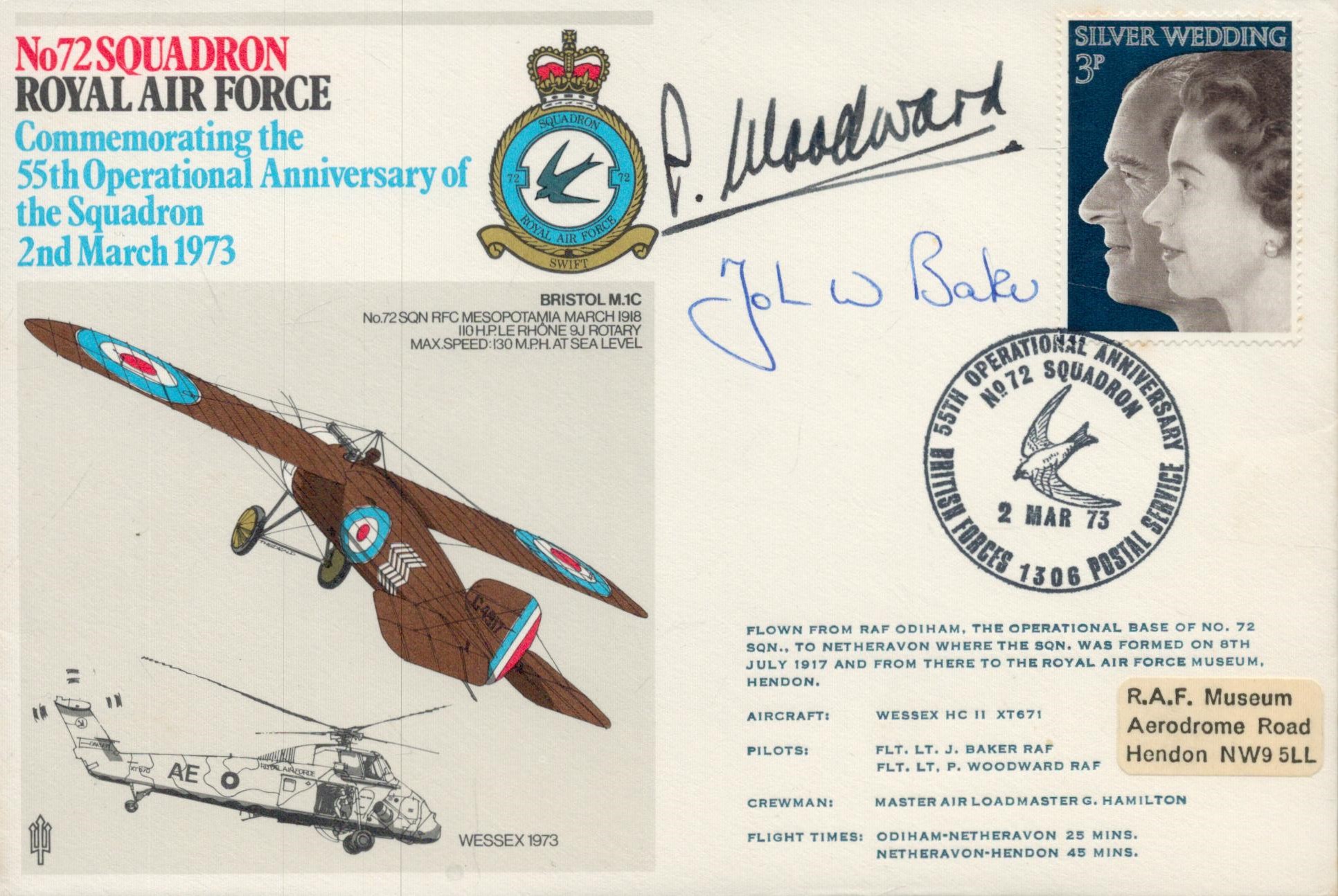 No 72 Squadron Royal Air Force Commemorating the 55th Operational Anniversary of the Squadron 2nd