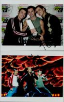 3SL collection signed colour photos. signed by Boyband 3SL Andy Scott-Lee, Anthony Scott-Lee,