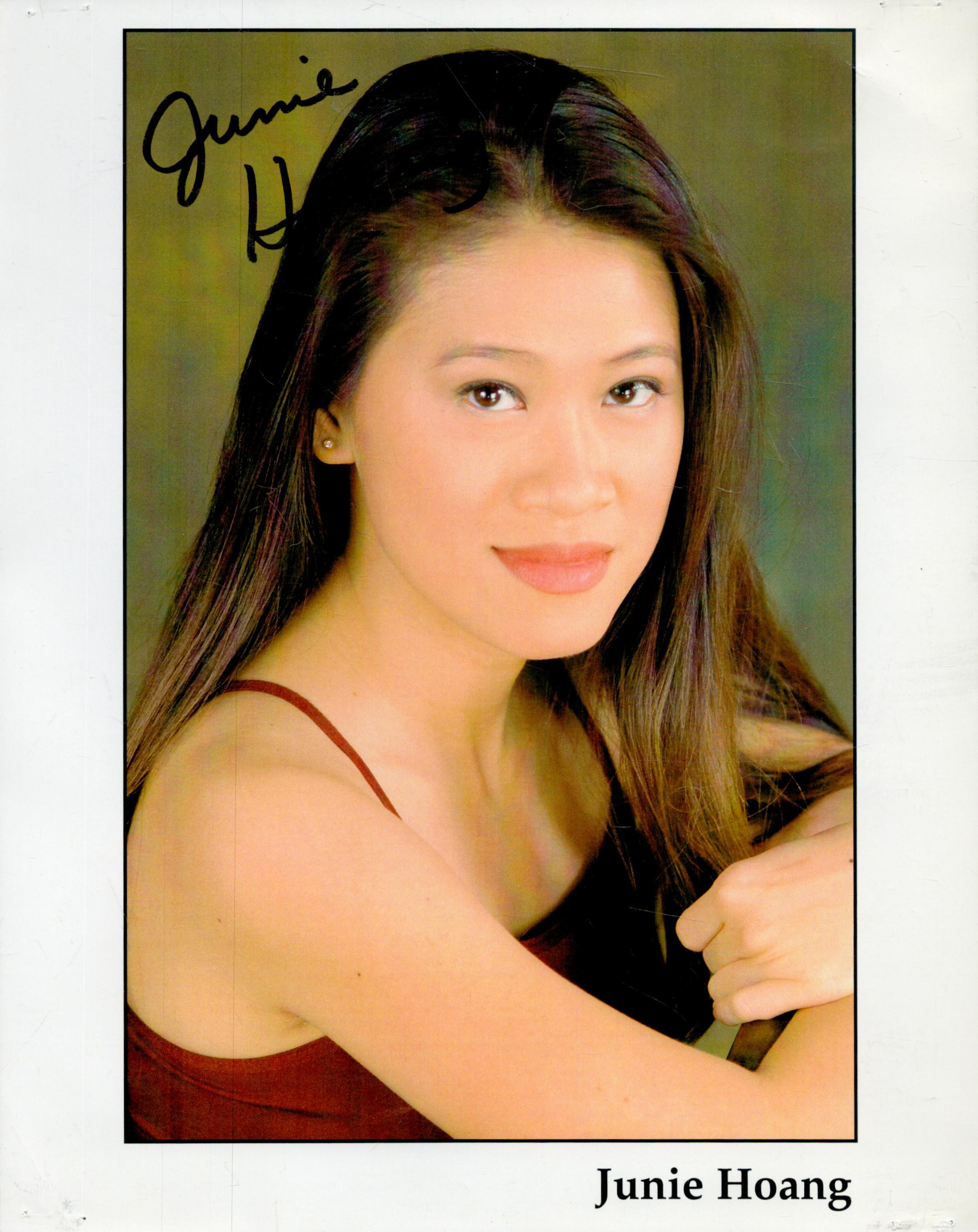 Junie Hoang signed Promo. Colour photo 10x8 Inch. An Actress. Good condition Est.