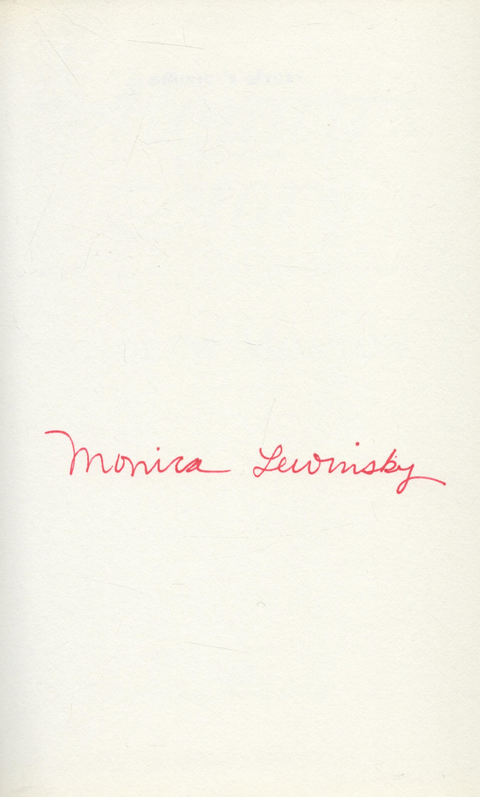 Monica Lewinsky signed Monica's Story by Andrew Morton first edition 1999 hardback book. Good - Image 2 of 4